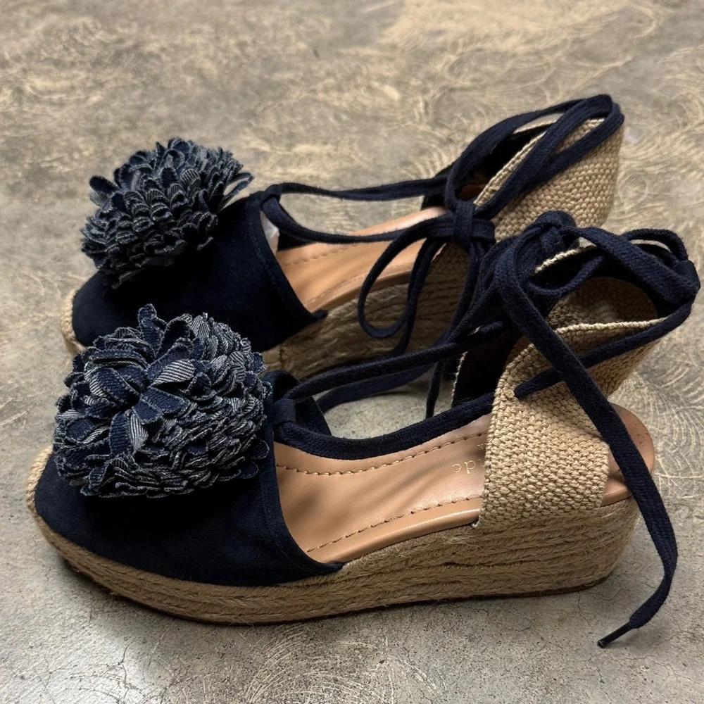 * Kate Spade Dark Blue Espadrille Sandals